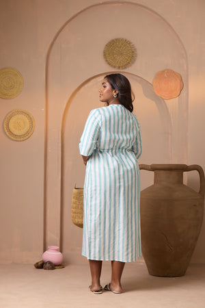 Minted Coastal Striped Midi