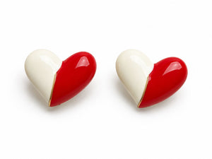 Cherry Kiss Heart Studs