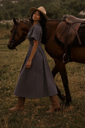 The Meadow Pinstripe Midi