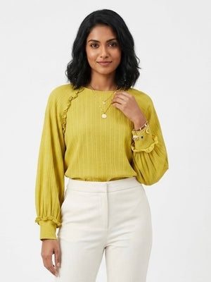 Muted Mustard & Lullabies Blouse