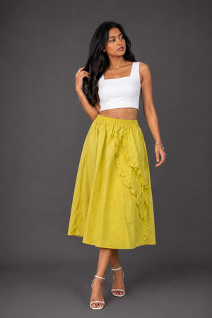 Citrus Sunshine Ruffle Skirt