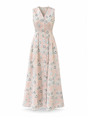 Soft Geometry Button Down Dress