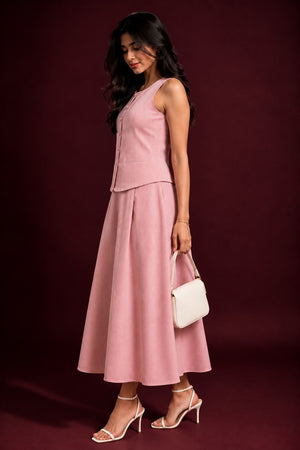 Pretty in Pink Pinstripe Set (Skirt)