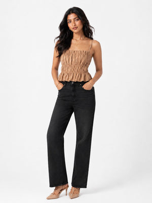 Mocha Muse Ruched Top