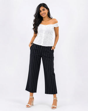 Eyelet Off-Shoulder Blouse